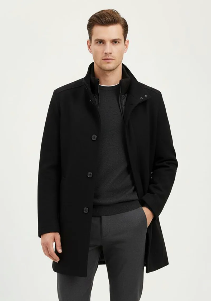Daniel Hechter Ημί Παλτό της σειράς Hybrid - 50124 122270 990 Black