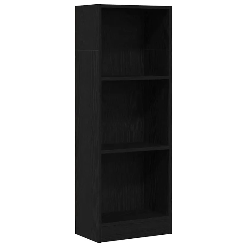 vidaXL Βιβλιοθήκη Μαύρη Δρυς 40x24x109 εκ. από Τεχνητό Ξύλο