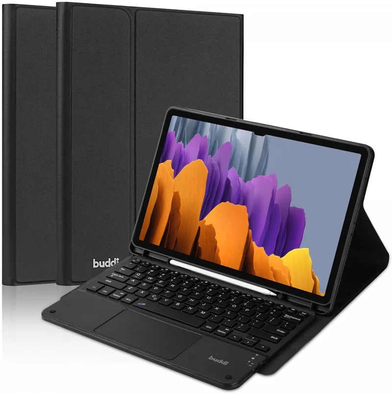 Buddi Zuna Keyboard Case - Θήκη με Υποδοχή για Γραφίδα και Πληκτρολόγιο Bluetooth - Samsung Galaxy Tab S9 Ultra 14.6'' X910 / X916B - Black (8719246427640)