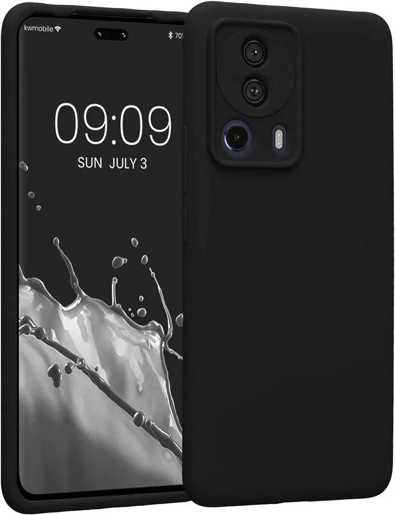 KWmobile Soft Flexible Rubber Cover - Θήκη Σιλικόνης Xiaomi 13 Lite με Πλαίσιο Κάμερας - Black (61166.01)