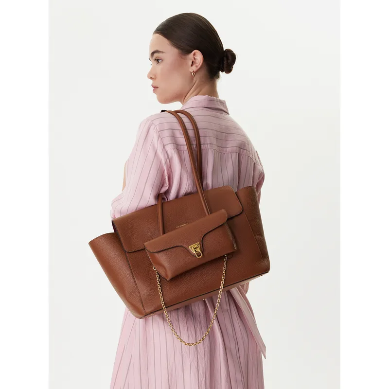 Τσάντα Coccinelle T8A Coccinelle Double Beat E1 T8A 11 02 01 Καφέ