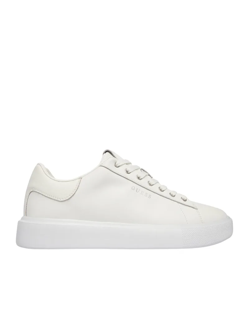 Guess Ανδρικό Δερμάτινο Παπούτσι Pravi FMJAVILEA12-White Λευκό