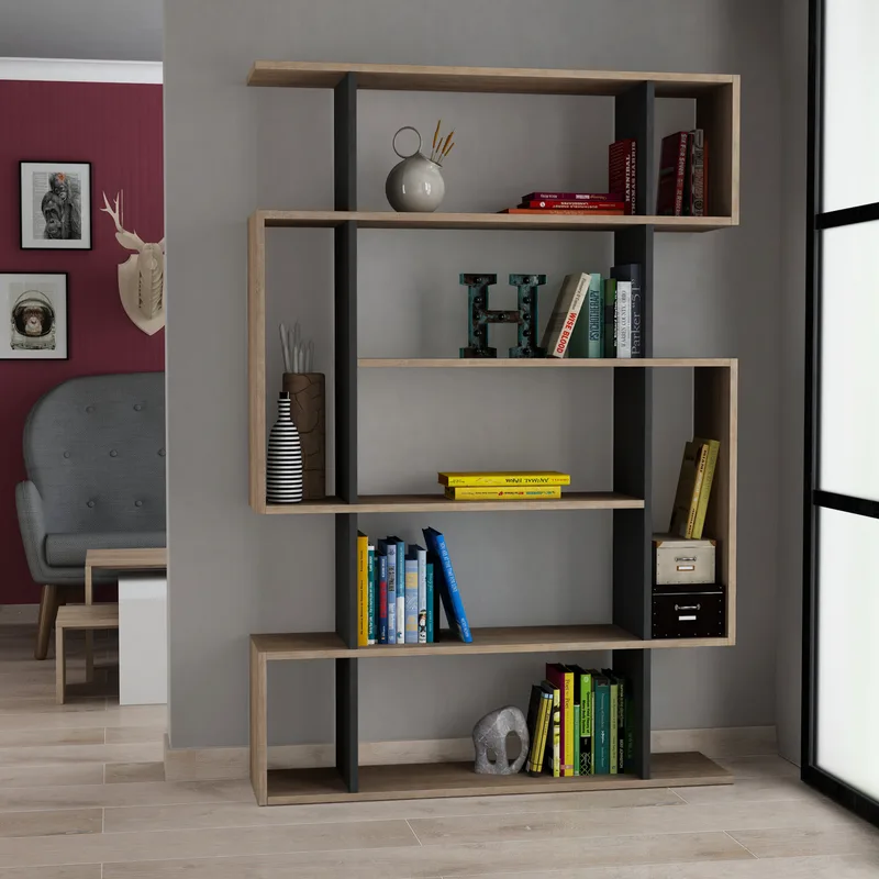 Βιβλιοθήκη Mito - Sonoma Oak, Anthracite 776Hms3615 (110x161x25,5)