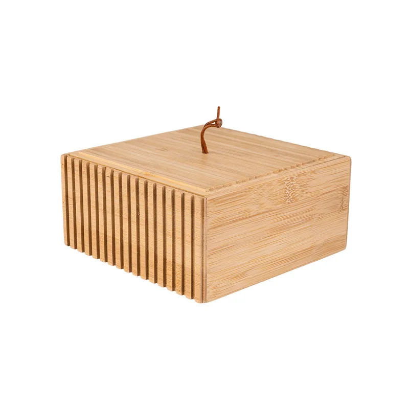 ESTIA ΚΟΥΤΙ ΑΠΟΘΗΚΕΥΣΗΣ ΚΑΙ ΟΡΓΑΝΩΣΗΣ ΜΠΑΝΙΟΥ BAMBOO ESSENTIALS ΤΕΤΡΑΓΩΝΟ 15x15x7cm 02-13103