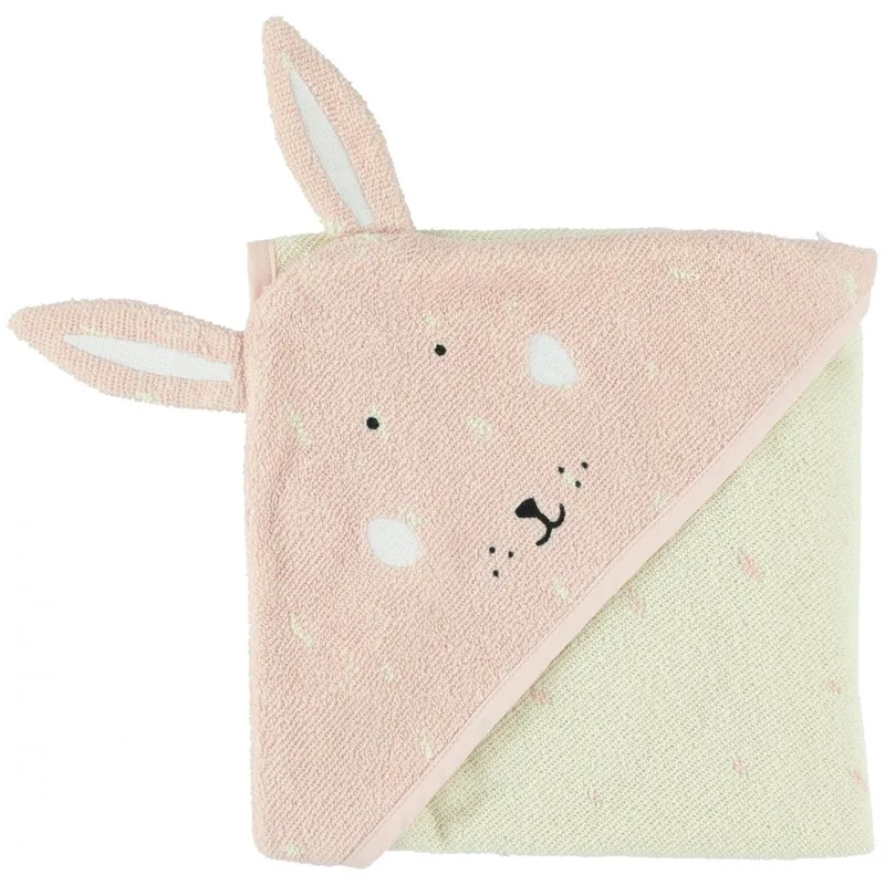 Trixie Hooded Towel Κωδ 77106 Mrs. Rabbit Βρεφική Πετσέτα Μπάνιου με Κουκούλα 100% Οργανικό Βαμβάκι 1 Τεμάχιο