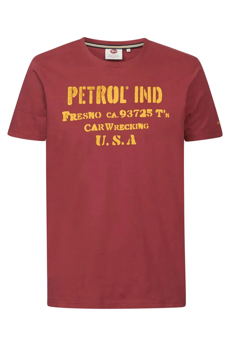 Petrol Industries Logo T-shirt - Κόκκινο - M-1030-TSR600