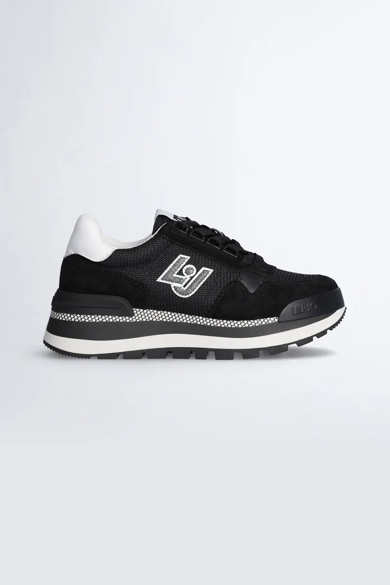 Liu Jo γυναικεία sneakers με suede λεπτομέρειες - BA3119PX027 Μαύρο