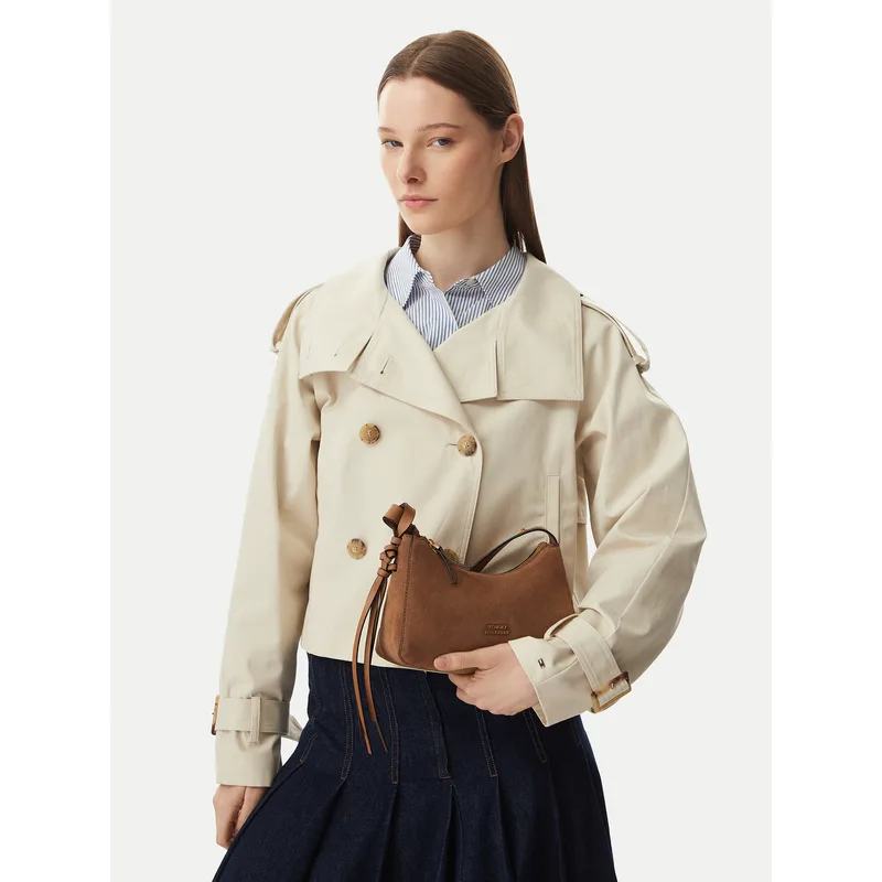 Τσάντα Tommy Hilfiger Th Statement Mini Should Bag Sue AW0AW18823 Καφέ