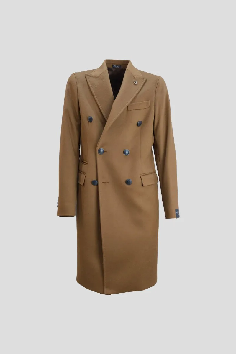 BRERAS Ανδρικό Καφέ Double Breasted Coat