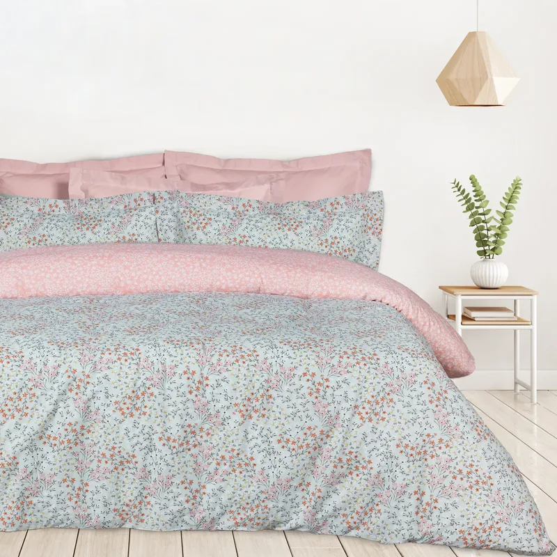 Das home σετ σεντονια μονα με λαστιχο casual 5428 mint, rose 120χ200+35