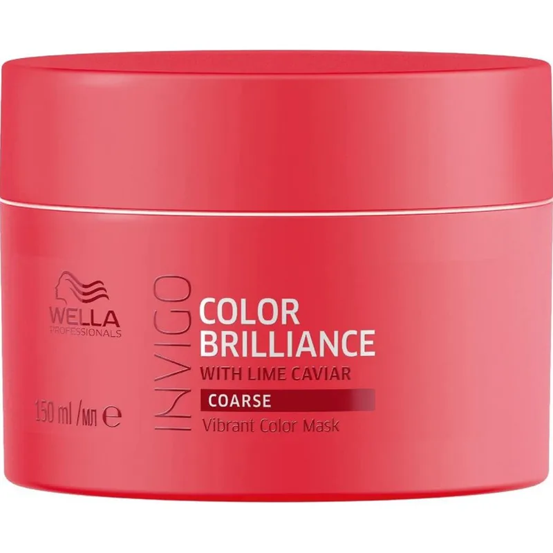 Wella Professionals Invigo Color Brilliance Lime Caviar Coarse Hair Mask Μάσκα για Βελτίωση της Ζωντάνιας του Χρώματος σε Βαμμένα Δύσκολα - Σκληρά Μαλλιά 150ml