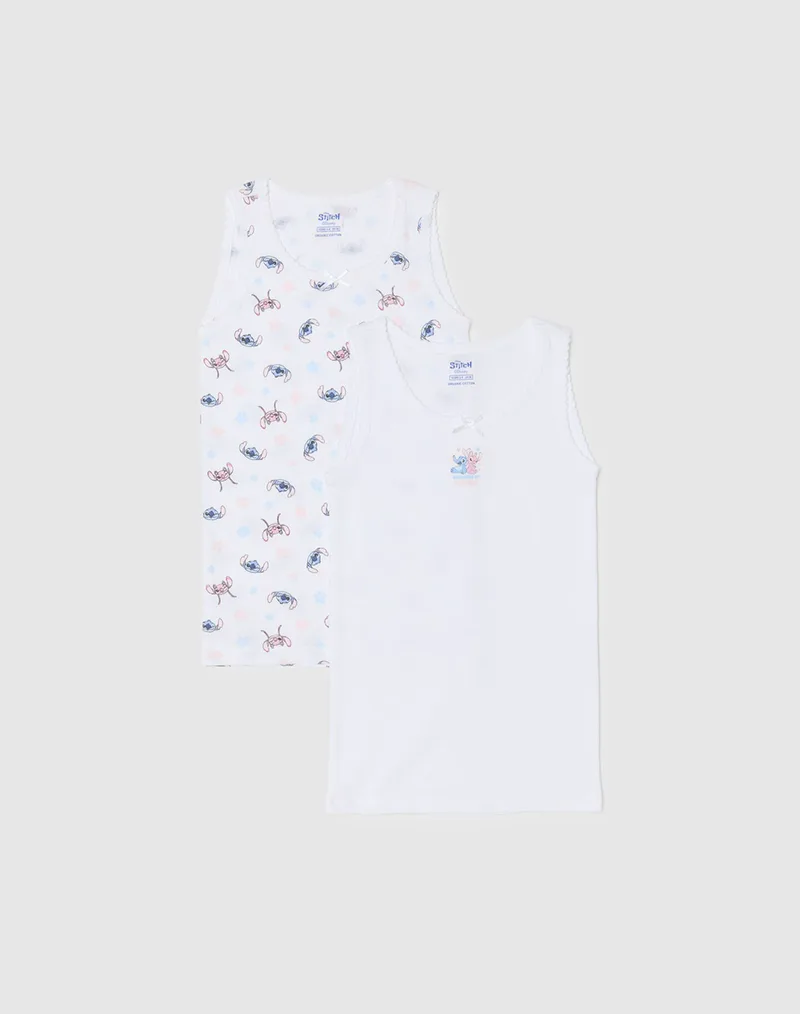 OVS PK 2 SINGLET SL 3/10 CH 2552531-BRIGHT WHITE Multi