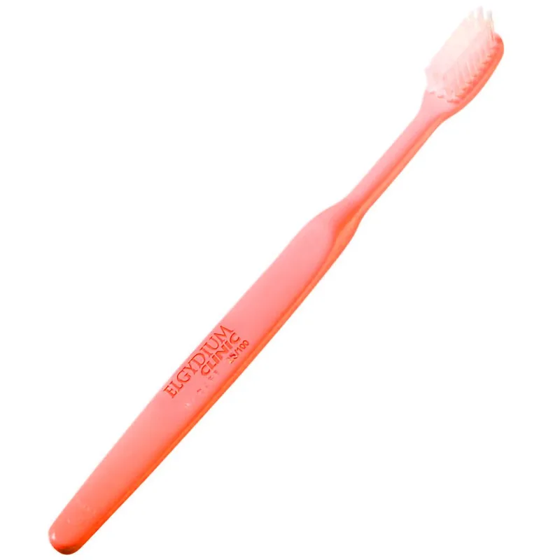 Elgydium Clinic 25/100 Semi-Hard Toothbrush Χειροκίνητη Οδοντόβουρτσα Μέτρια προς Σκληρή 1 Τεμάχιο - Πορτοκαλί