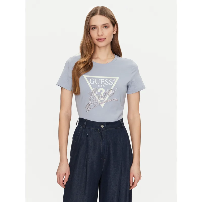 Guess T-Shirt W5GI05 I3Z14 Γαλάζιο Regular Fit