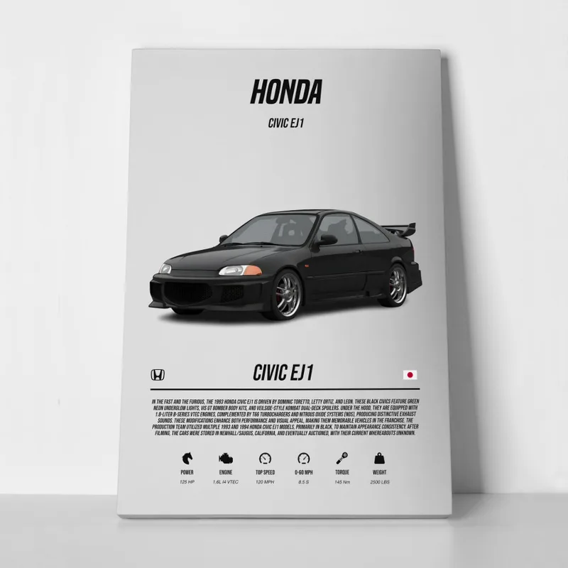 Πινακας σε καμβά CIVIC EJ1