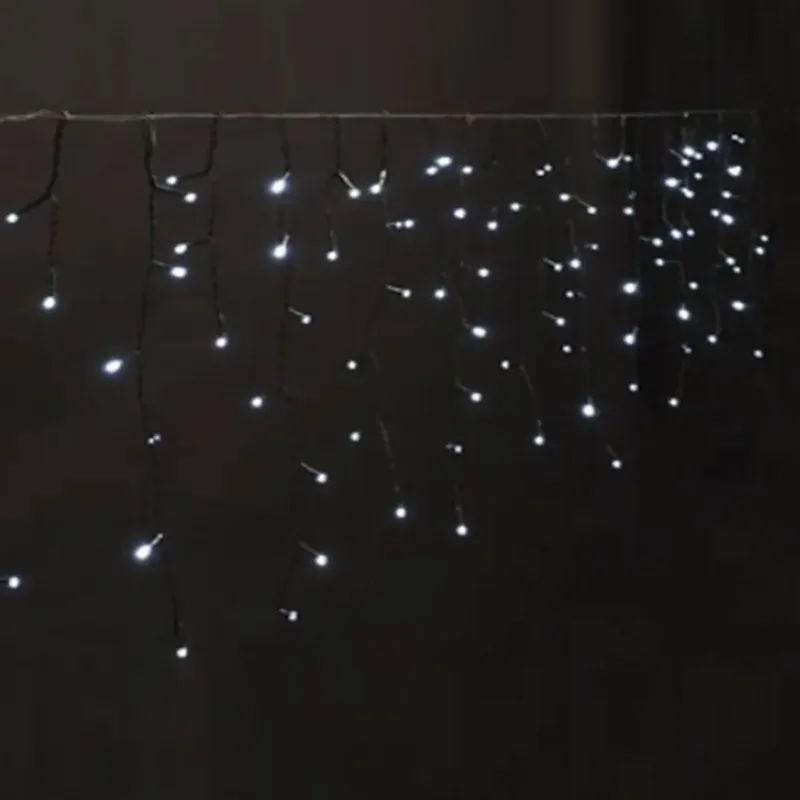 Χριστουγεννιάτικα Λαμπάκια 450 Led Βροχή 2.4μ Ψυχρό Λευκό Με 8 Προγράμματα F-R 183217B