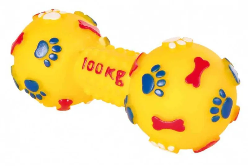 ΠΑΙΧΝΙΔΙ ΑΛΤΗΡΑΣ TRIXIE DUMBBELL ΚΙΤΡΙΝΟ 15CM