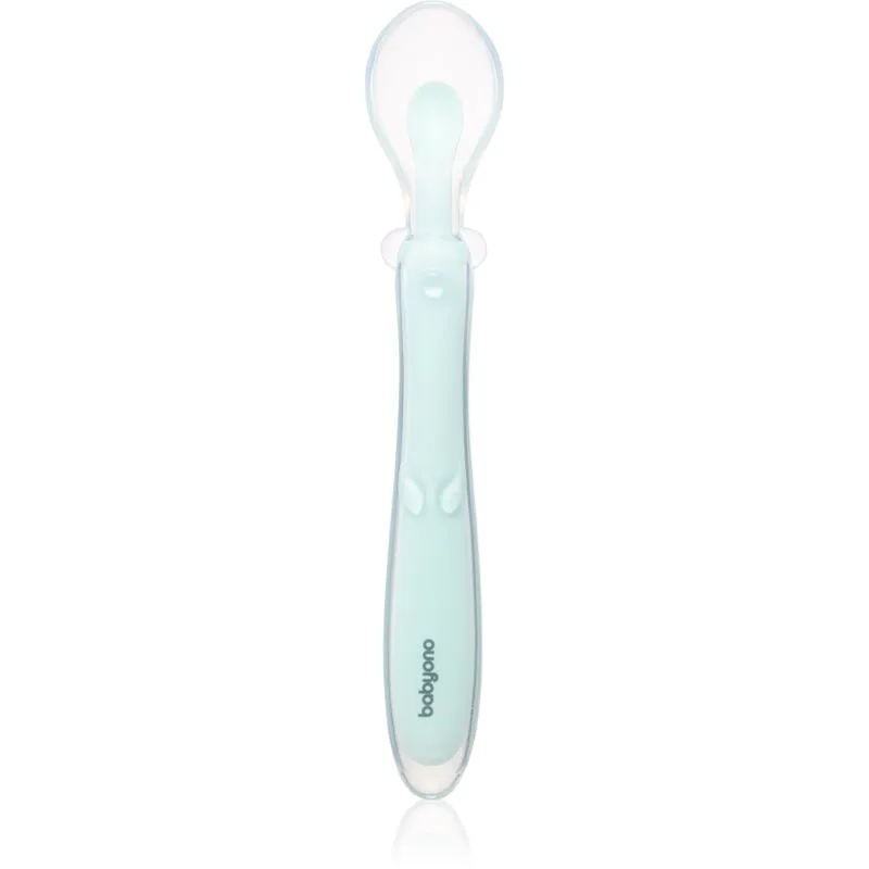 BabyOno Silicone Spoon 6m+ κουταλάκι για παιδιά Mint 1 τμχ