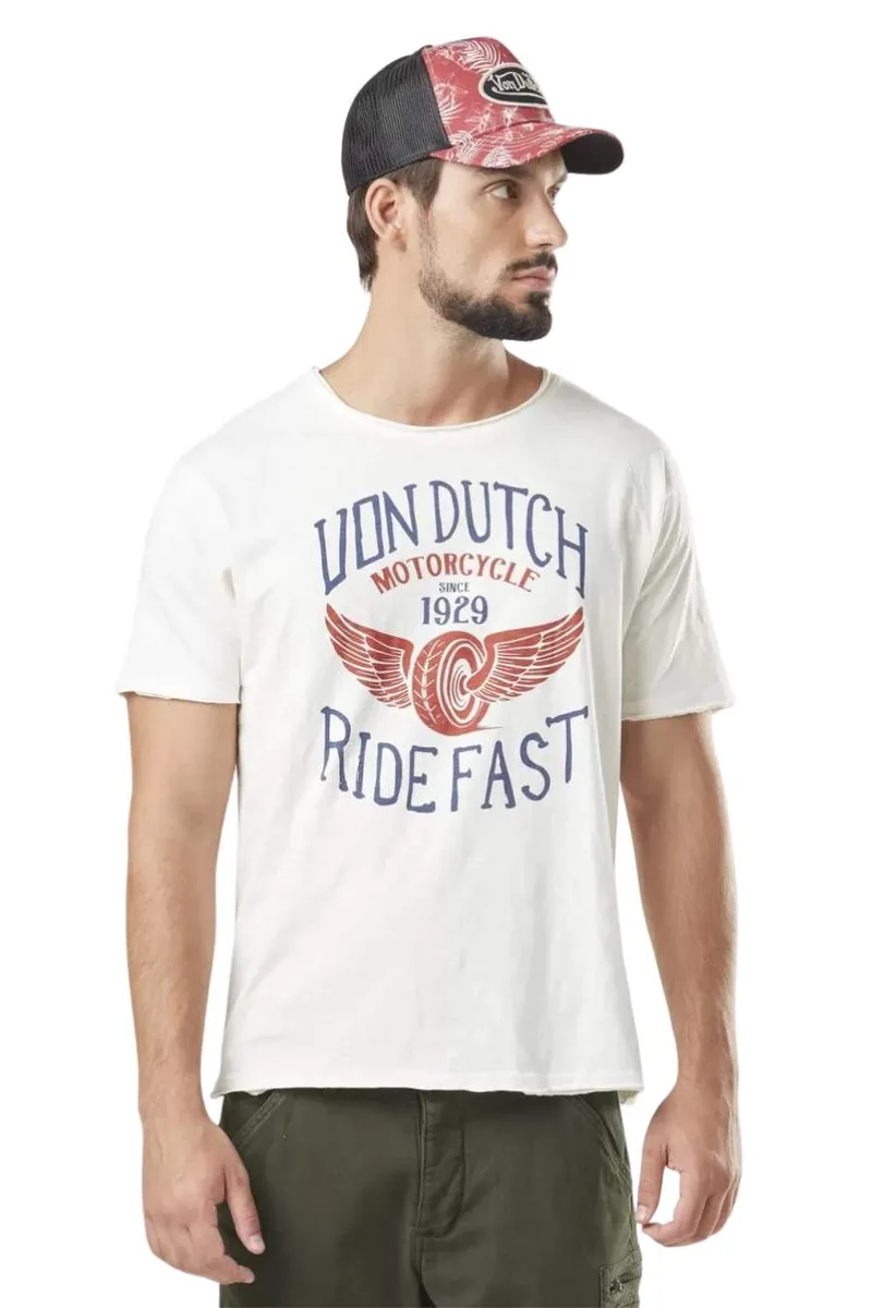 VON DUTCH T Shirts VD/1/TR/FAST/O - ΛΕΥΚΟ-VD/1/TR/FAST/O-WHITE
