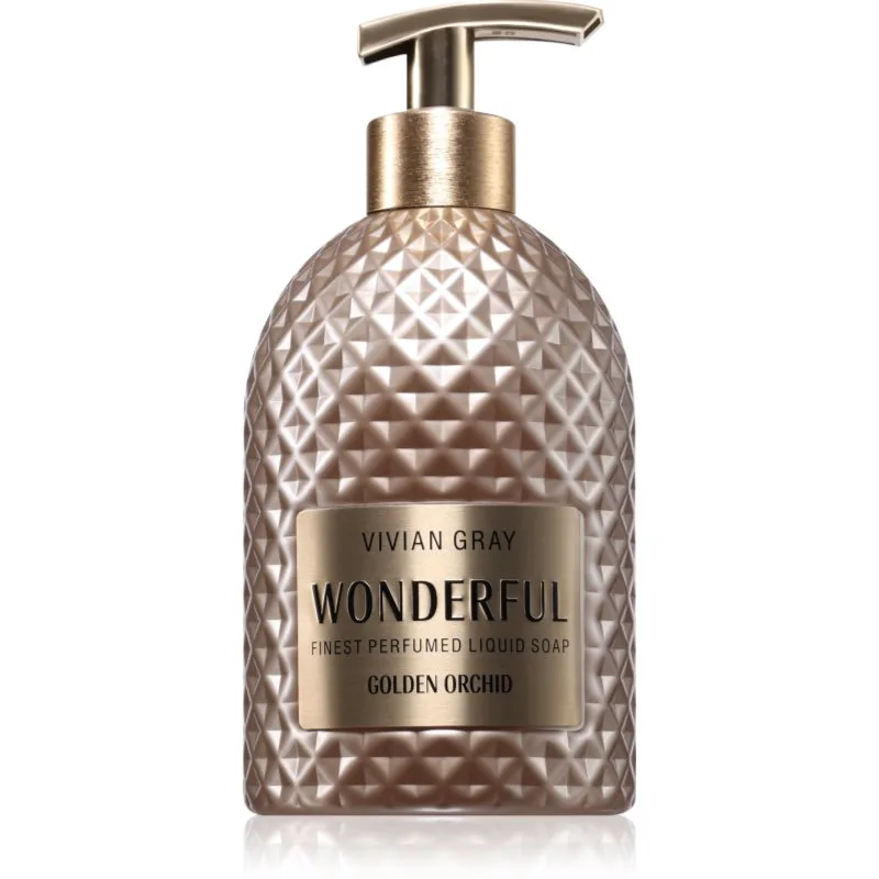 Vivian Gray Wonderful Golden Orchid πολυτελές ρευστό σαπούνι για τα χέρια 500 ml