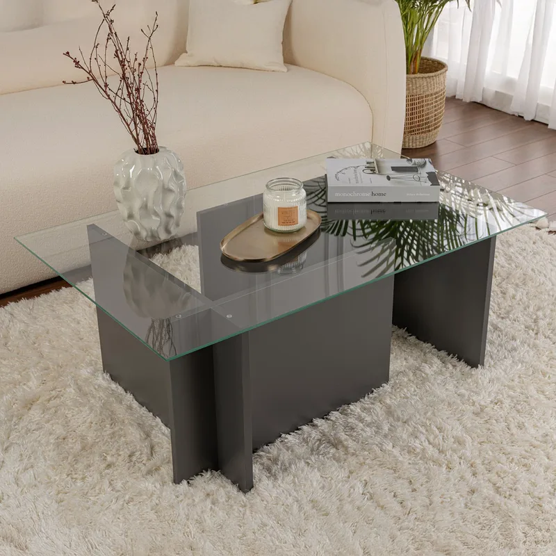 Τραπέζι Σαλονιού Vetrino - Anthracite 353Nrd1105 (105x40x65)