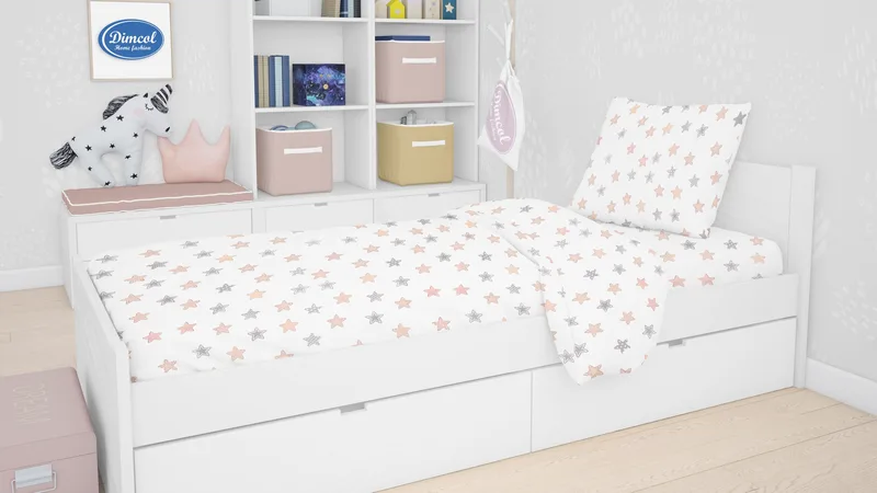 Παπλωματοθήκη Μονή Dimcol Star 103 Grey 160x240