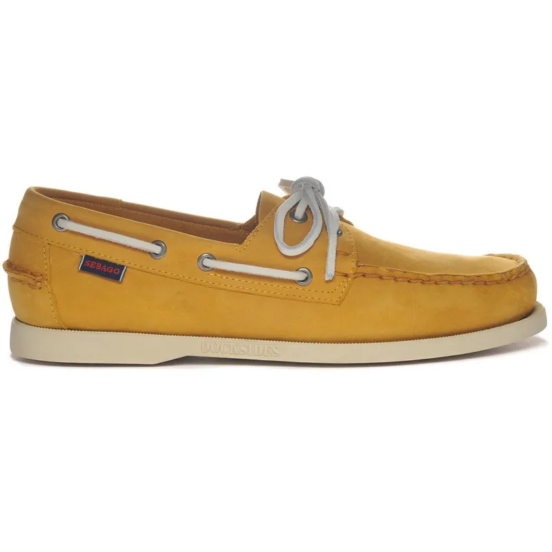 Sebago Docksides Portland Ανδρικά Nubuck Παπούτσια L7000GA0-A9B Κίτρινο