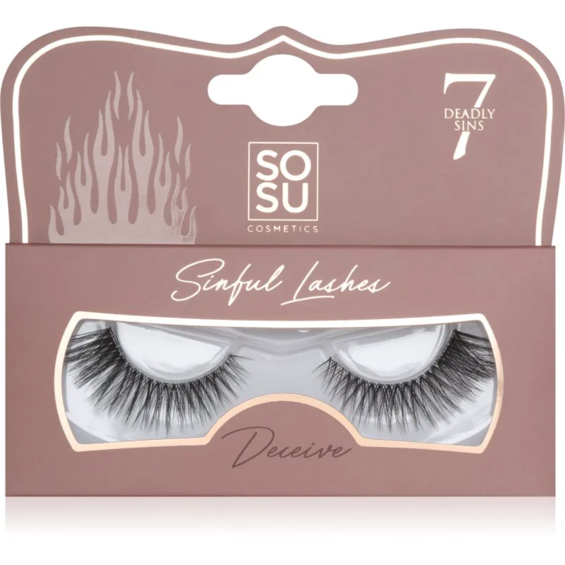 SOSU Cosmetics 7 Deadly Sins Lashes τεχνητές βλεφαρίδες Deceive 1 τμχ