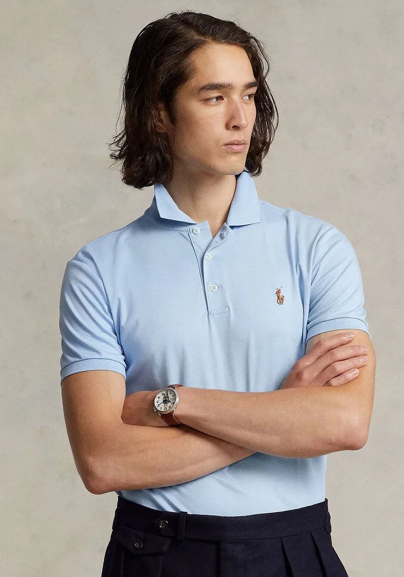 Polo Ralph Lauren Μπλούζα της σειράς Soft Cotton - 710713130 005 Light Blue