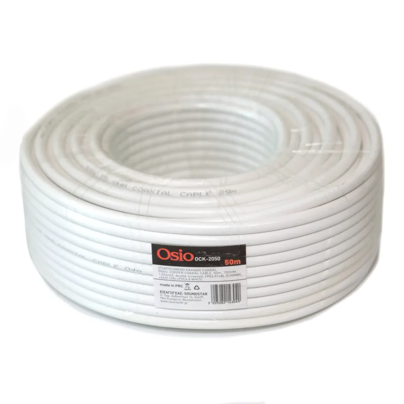 Ομοαξονικό Καλώδιο Κεραίας 50m 75Ω OSIO OCK-2050