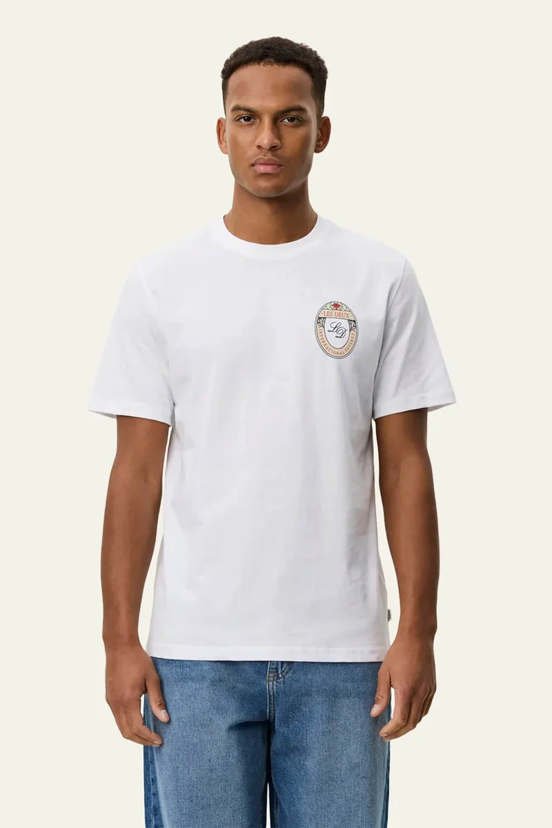 Les Deux ανδρικό T-shirt Regular Fit "Brady Emblem" - 1001546 Λευκό