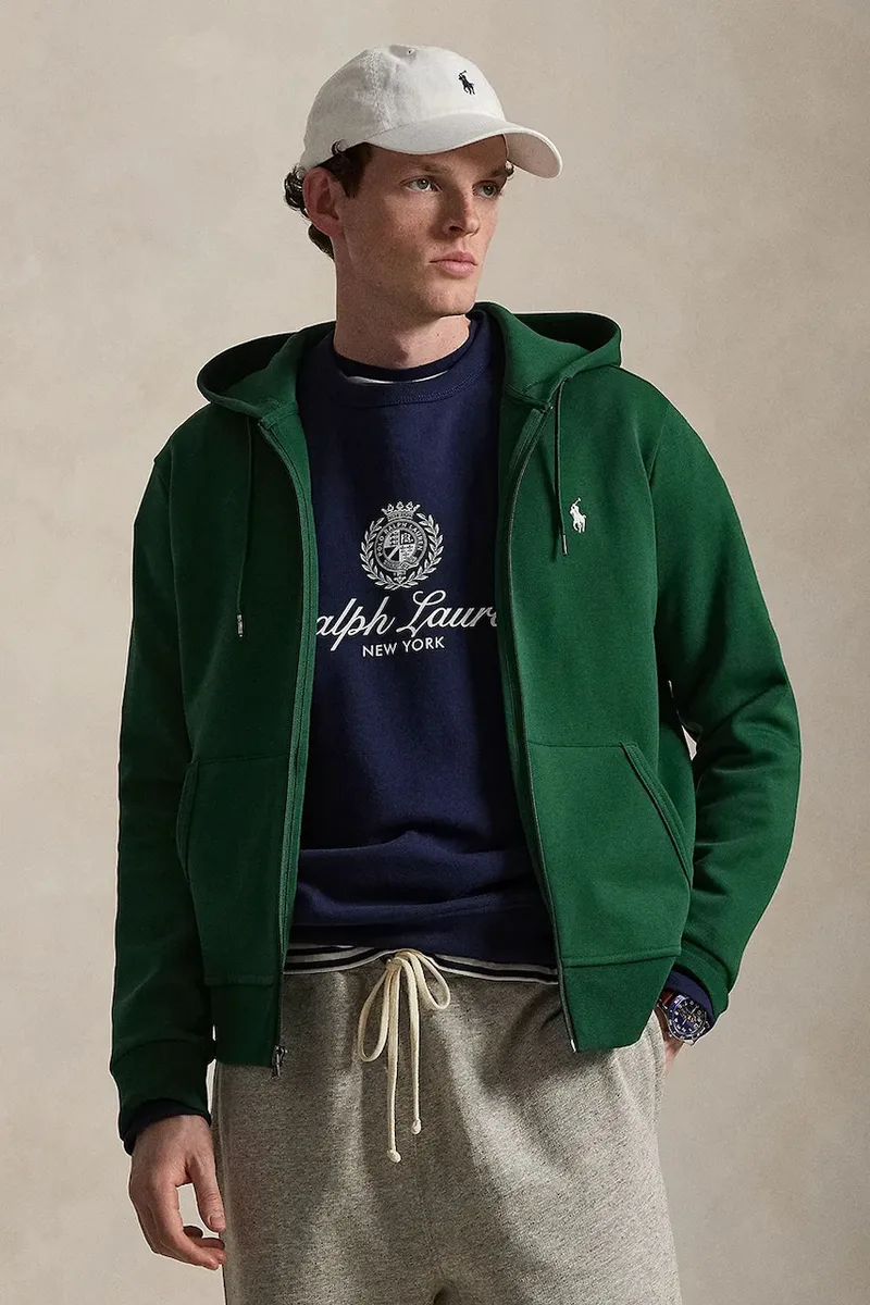 Polo Ralph Lauren μπλούζα με κουκούλα και κουμπιά