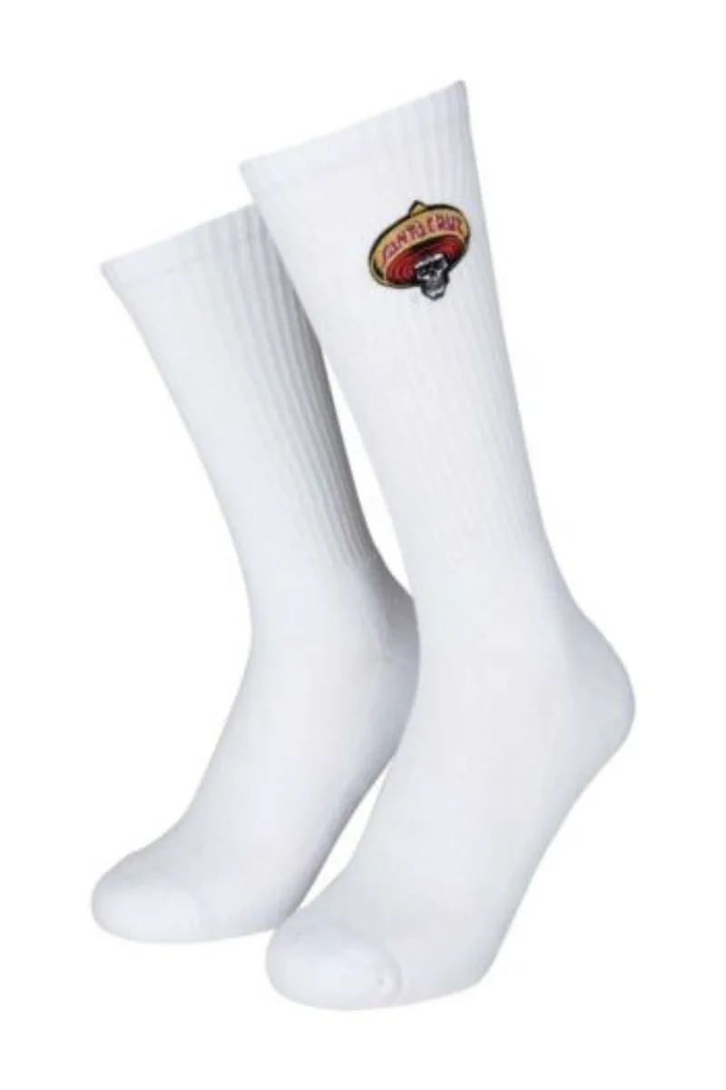 SANTA CRUZ Κάλτσες Guzman Skull Sock - WHITE-SCA-SCK-0574-WHITE