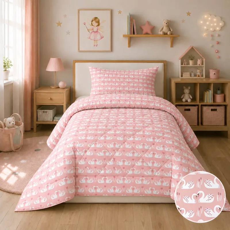 Πάπλωμα Παιδικό 100% Cotton Swan Love
