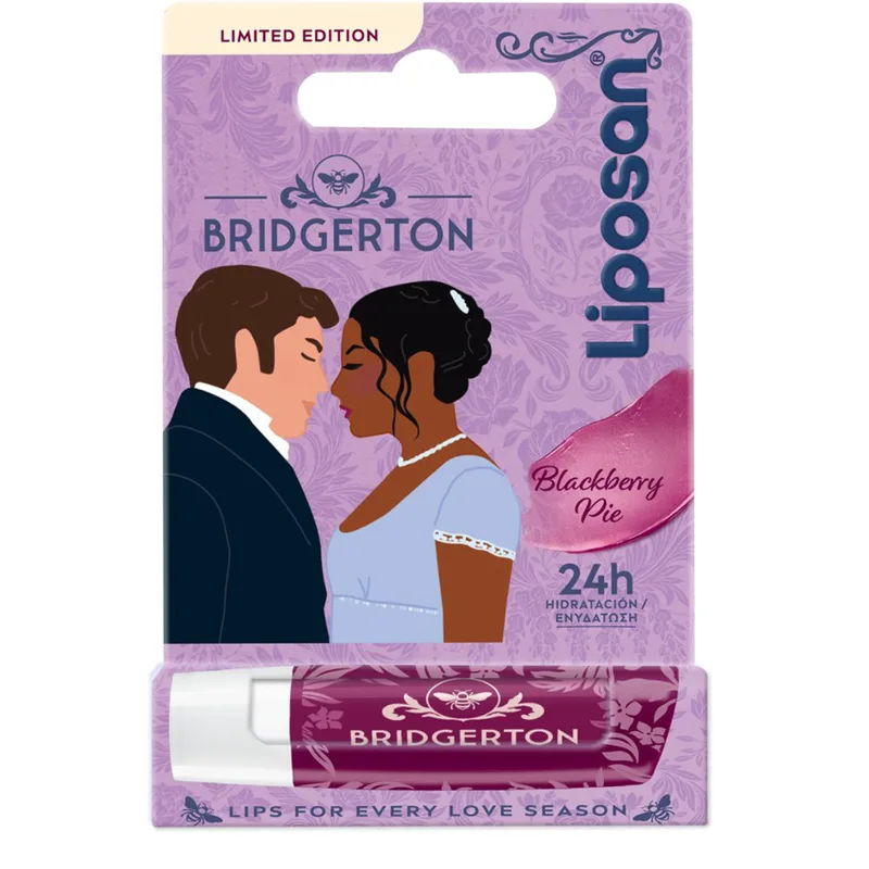 Liposan Bridgerton Limited Edition Blackberry Pie Lip Balm Ενυδατικό Βάλσαμο Χειλιών Εμπνευσμένο από το Bridgerton με Άρωμα Πίτα Βατόμουρων 4,8g