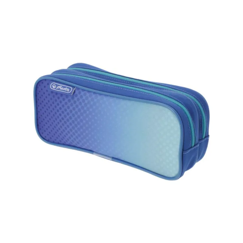 Herlitz Κασετίνα Διπλή Dip Dye Blue/Turquoise 21x6,5x9cm