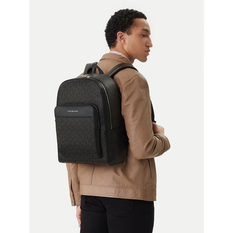 Σακίδιο Tommy Hilfiger Th Flag Monogram Backpack AM0AM14137 Μαύρο