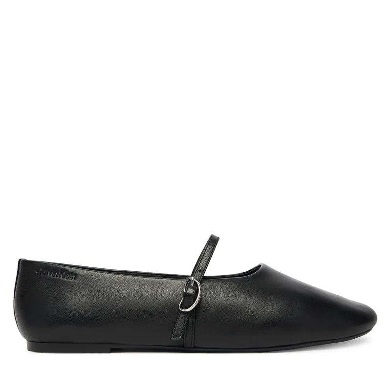 Μπαλαρίνες Calvin Klein Oblique Ballerina Mj Lth Hdw HW0HW02847 Μαύρο