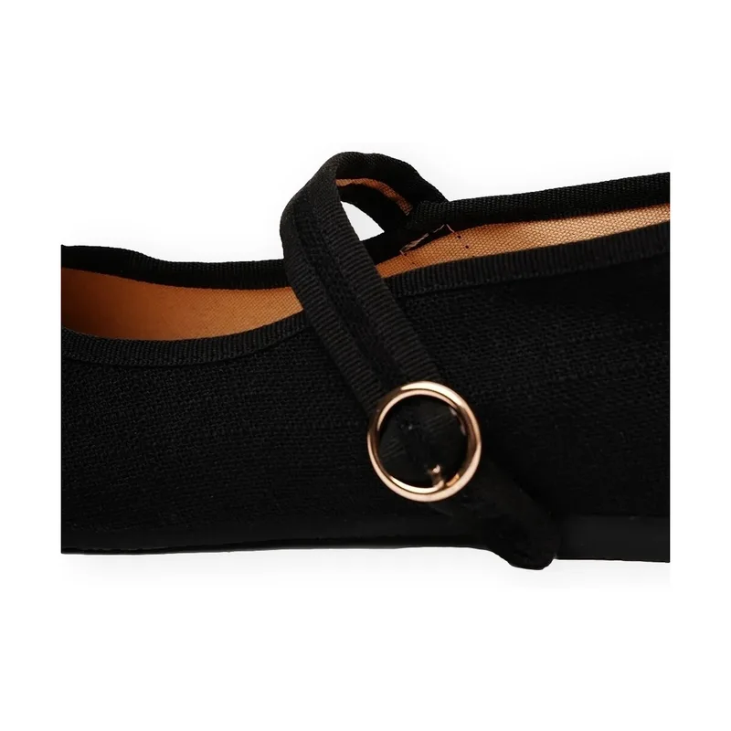 Μπαλαρίνες Paez Mary Jane W - Linen Black