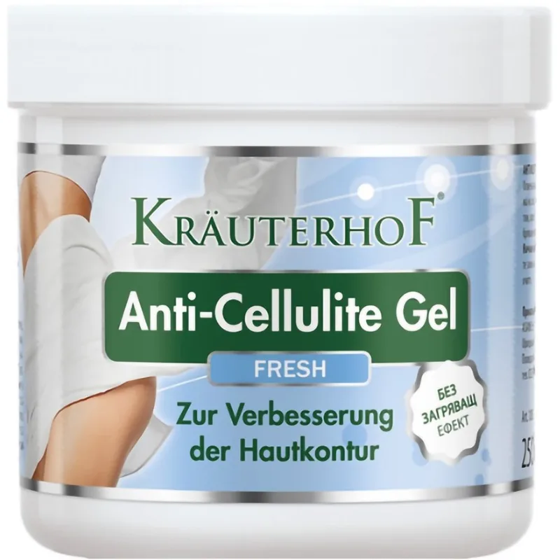 Krauterhof Anti-Cellulite Gel Fresh Δροσιστικό Gel Σώματος για Αντιμετώπιση της Κυτταρίτιδας με Άρωμα Λεμονόχορτου 250ml