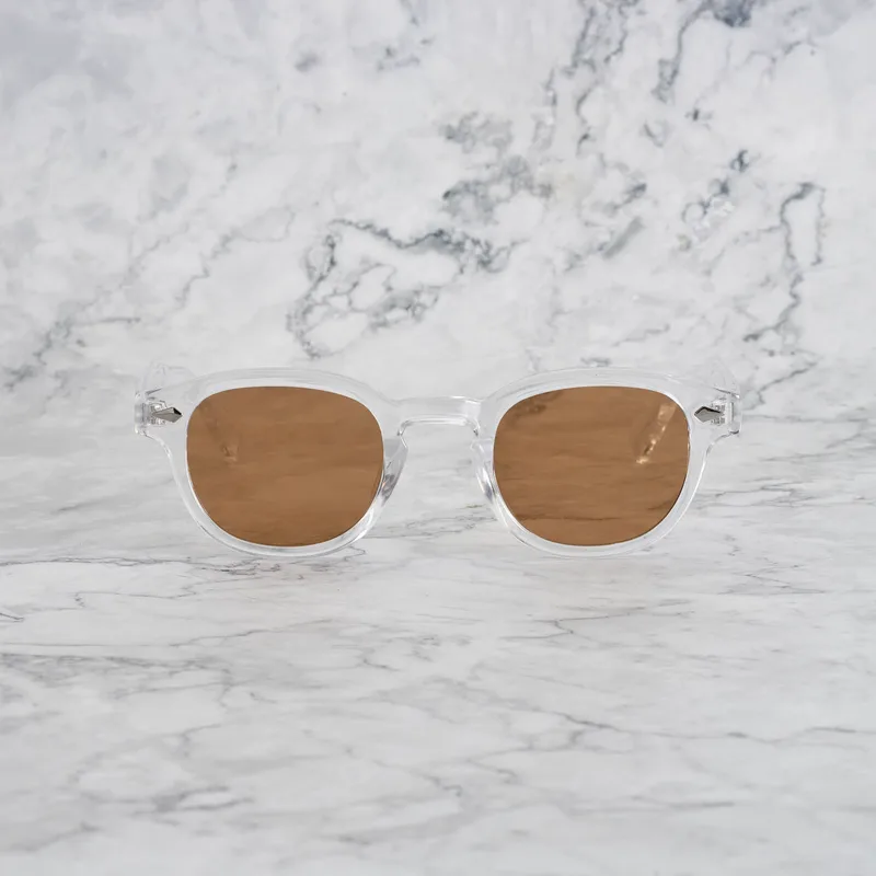 JOHNNY CLEAR Tinted Sunglasses | Clear | Brown Shades | Explicit Poets Sunglasses