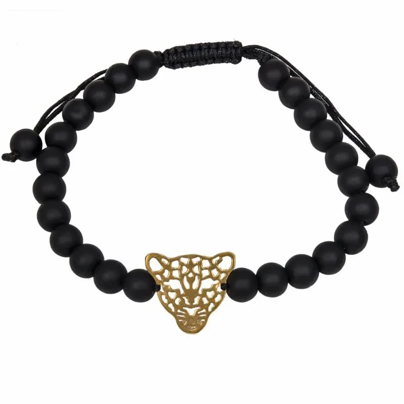 Επίχρυσο ανδρικό βραχιόλι με Αχάτη 925 Tiger Face 035079 035079 Ασήμι