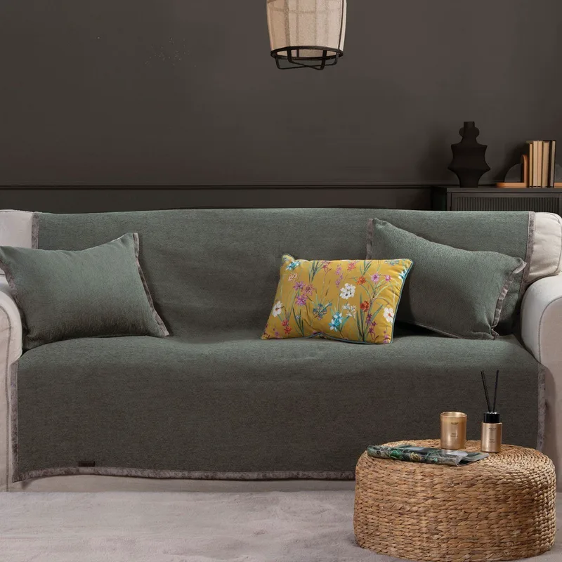 Ριχτάρι Διθέσιου Nef-Nef New Tanger Forest Green/Ecru 180x250