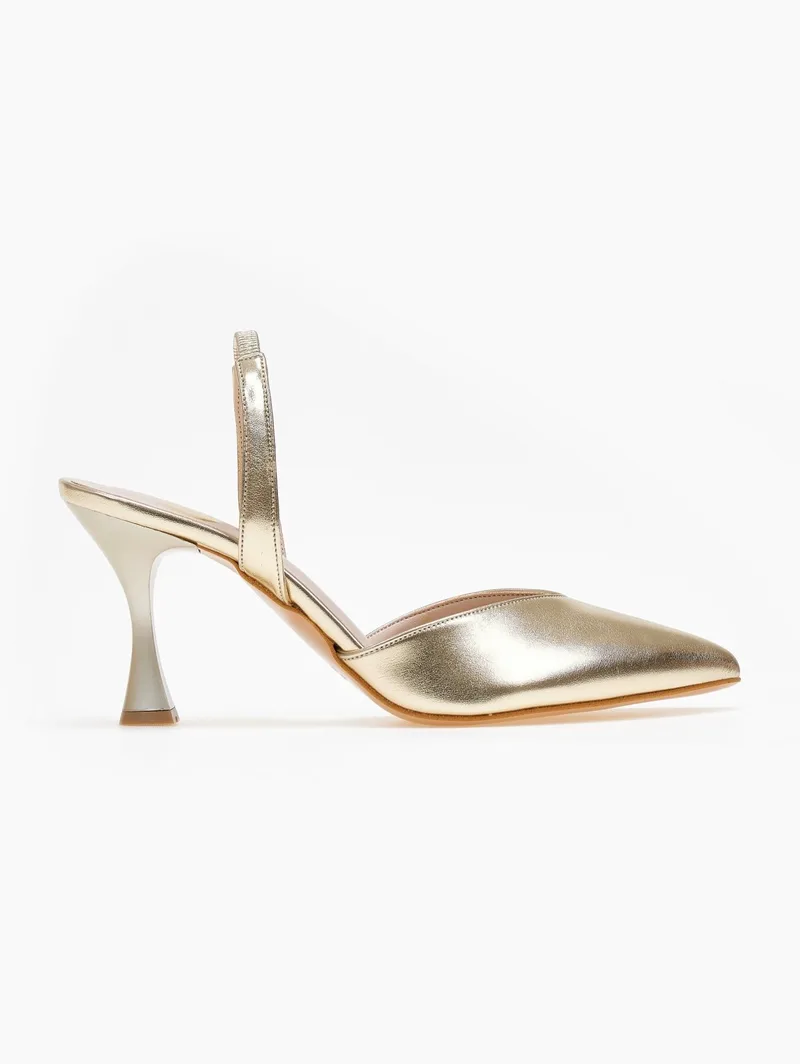 TFP Slingback Pumps Pointed Toe - 790 (ματ) - Light Χρυσό
