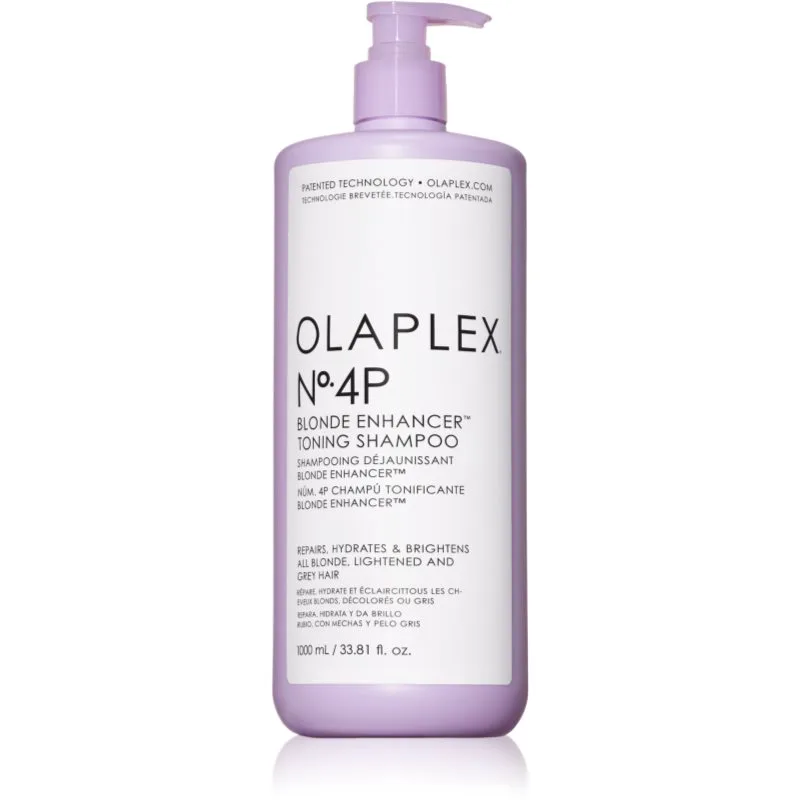 Olaplex N°4P Blond Enhancer Toning Shampoo μωβ τονωτικό σαμπουάν εξουδετέρωση κίτρινων αποχρώσεων 1000 ml
