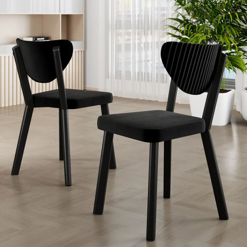 Σετ Καρέκλες (4 Τμχ) Arfe - Black 240Chr1774 (45x86x46 cm)