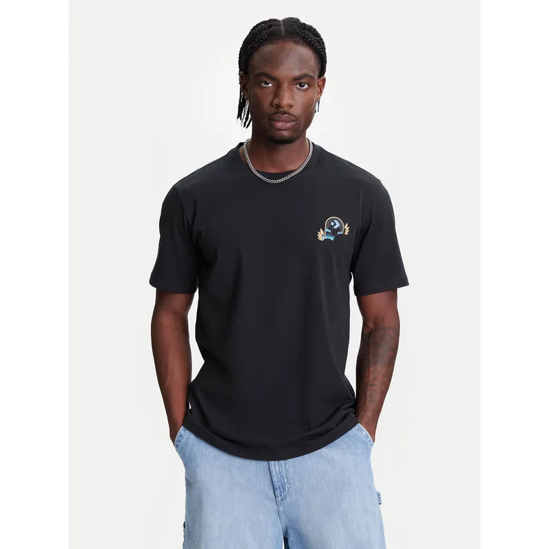 Converse T-Shirt Desert Sunset 10027713-A01 Μαύρο Regular Fit