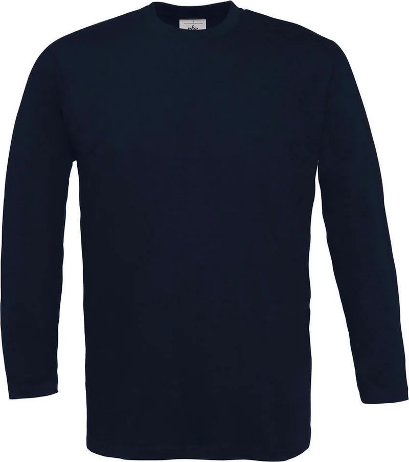 Mακρυμάνικο Ελαφρύ T-Shirt E150 LSL B & C TU05T Navy
