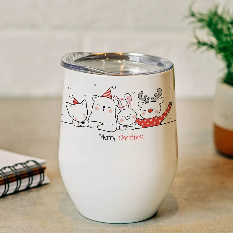 Xmas Animals - Κούπα Θερμός 355ml - Λευκό
