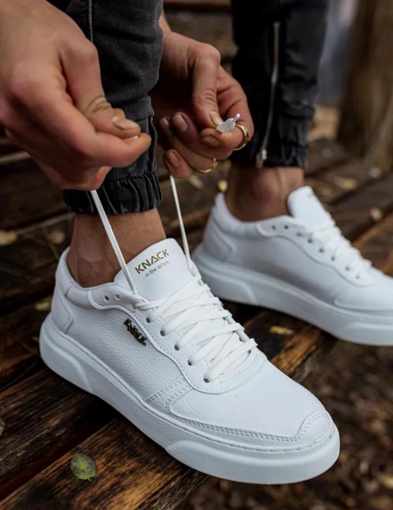 Ανδρικά Λευκά Casual Sneakers δίσολα 2222020B
